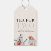 Thee voor twee | Tea Party Baby shower Favor Cadeaulabel (Voorkant)