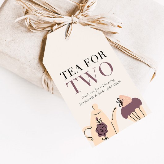 Thee voor twee | Tea Party Baby shower Favor Cadeaulabel