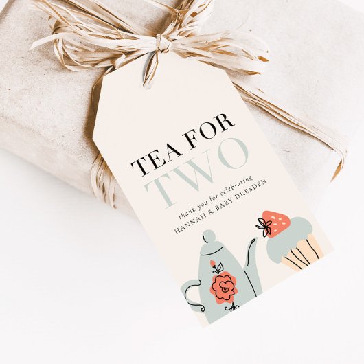 Thee voor twee | Tea Party Baby shower Favor Cadeaulabel