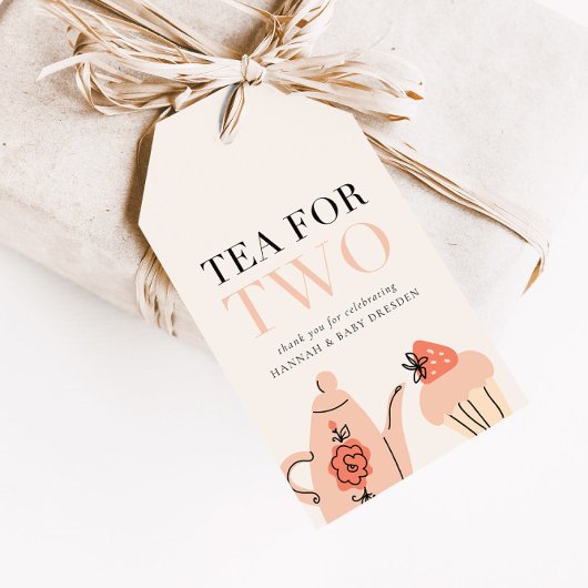 Thee voor twee | Tea Party Baby shower Favor Cadeaulabel