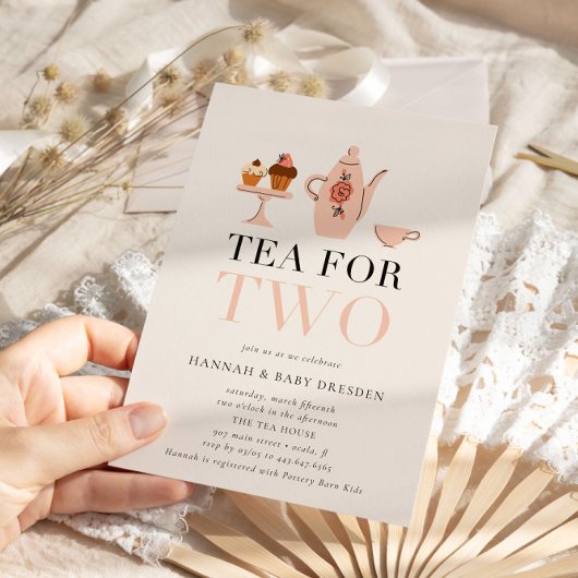 Thee voor twee | Tea Party Baby shower Kaart