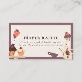Thee voor twee | Tea Party Baby shower Luier Raffl Informatiekaartje (Voorkant)