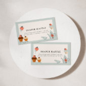 Thee voor twee | Tea Party Baby shower Luier Raffl Informatiekaartje