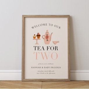 Thee voor twee Tea Party Baby shower Poster