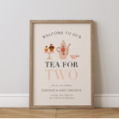 Thee voor twee | Tea Party Baby shower Poster