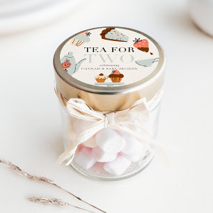 Thee voor twee   Tea Party Baby shower Ronde Sticker