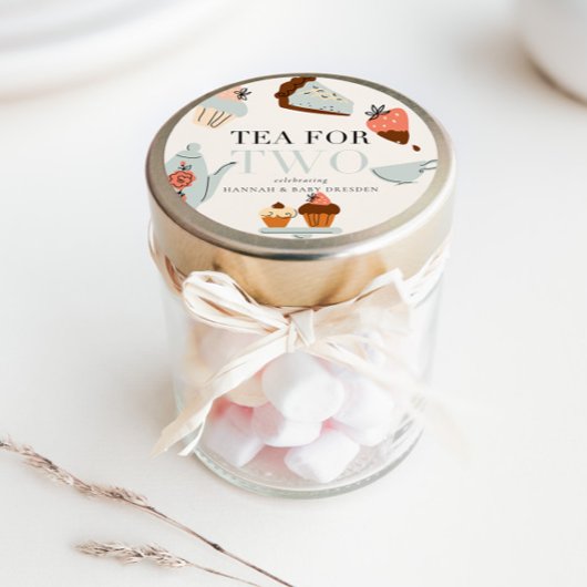 Thee voor twee | Tea Party Baby shower Ronde Sticker