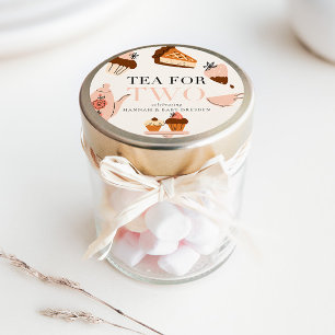 Thee voor twee   Tea Party Baby shower Ronde Sticker