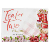 Thee voor twee, thee bloemige verjaardag groot cadeauzakje (Achterkant)