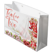 Thee voor twee, thee bloemige verjaardag groot cadeauzakje (Voorkant Gekanteld)