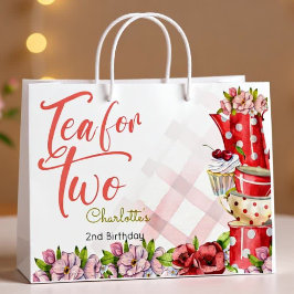 Thee voor twee, thee bloemige verjaardag groot cadeauzakje