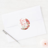 Thee voor twee, thee bloemige verjaardag ronde sticker (Envelop)