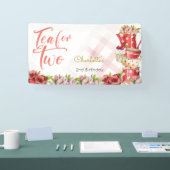 Thee voor twee, thee bloemige verjaardag spandoek (Beurs)