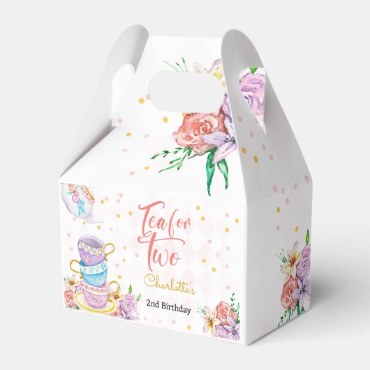 Thee voor twee, thee verjaardag bedankdoosjes (Achterkant)