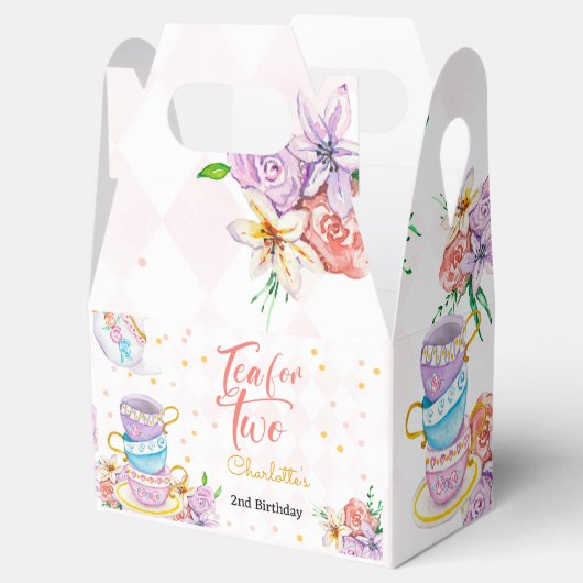 Thee voor twee, thee verjaardag bedankdoosjes (Geopend)