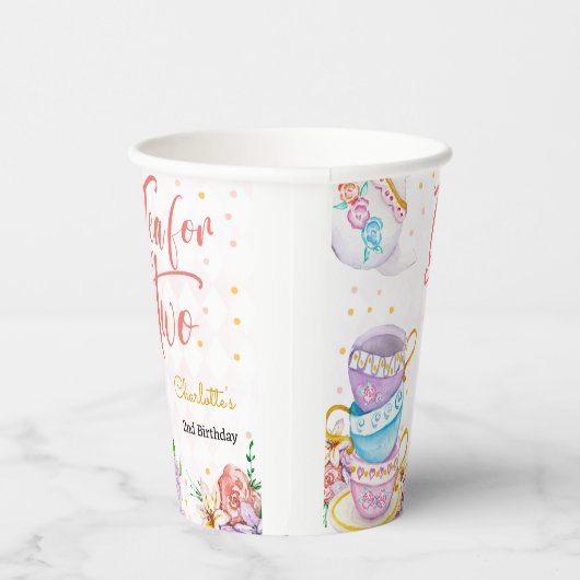 Thee voor twee, thee verjaardag papieren bekers (Rechts)