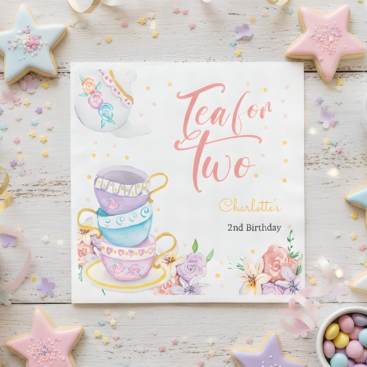 Thee voor twee, thee verjaardag servet