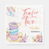 Thee voor twee, thee verjaardag servet (Voorkant)