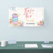 Thee voor twee, thee verjaardag spandoek (Beurs)