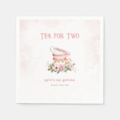 Thee voor twee theekopjes thema servet (Voorkant)
