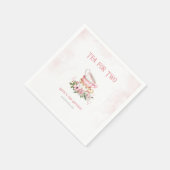 Thee voor twee theekopjes thema servet (Hoek)