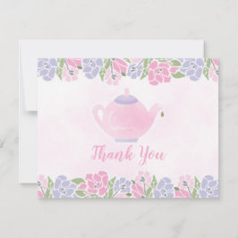 thee voor twee theepot-Baby shower Dank je wel Bedankkaart