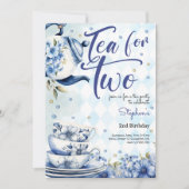 Thee voor twee, tweede verjaardag voor kinderen kaart (Voorkant)