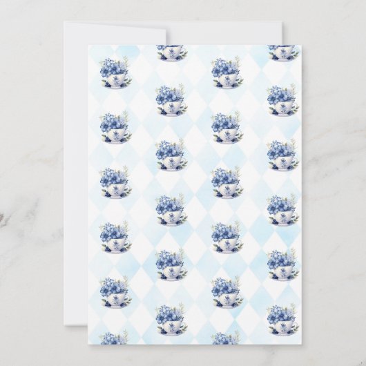 Thee voor twee, tweede verjaardag voor kinderen kaart (Achterkant)