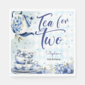 Thee voor twee, tweede verjaardag voor kinderen servet (Voorkant)