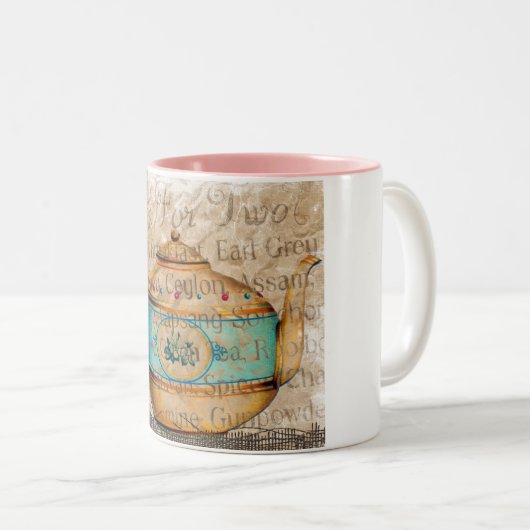 thee voor twee tweekleurige koffiemok (Voorkant rechts)