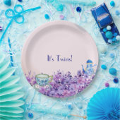 Thee voor twee tweelingen Baby shower Papieren Bordje (Feest)