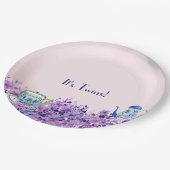 Thee voor twee tweelingen Baby shower Papieren Bordje (Gekanteld)