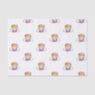 Thee voor twee tweelingen Baby shower Tissuepapier