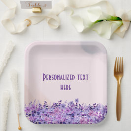 Thee voor twee tweelingen Floral Baby shower Papieren Bordje