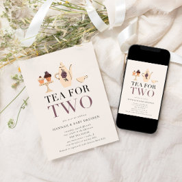 Thee voor twee | Violet Tea Party Baby shower Kaart