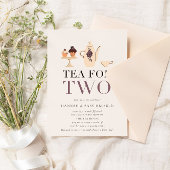 Thee voor twee | Violet Tea Party Baby shower Kaart