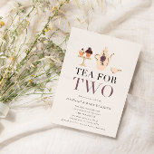 Thee voor twee | Violet Tea Party Baby shower Kaart