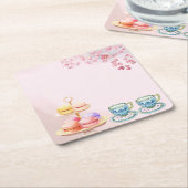 Thee voor Twin Twin Baby shower Kartonnen Onderzetters (Schuin)