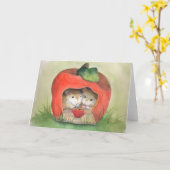 "Thee voor" Wenskaart Twee Kaart (Gele Bloem)