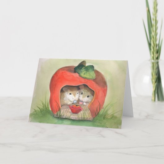 "Thee voor" Wenskaart Twee Kaart (Voorkant)