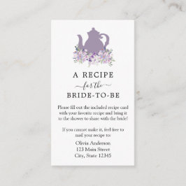 Thee Vrijgezellenfeest Recept Aanvraag Behuizing K Informatiekaartje