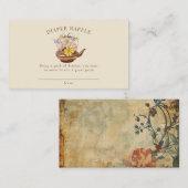  thee | Waterverf Bloemenluier Raffle Informatiekaartje (Voorkant / Achterkant)