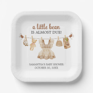 Thee zetten Baby Shower Papieren Bordje