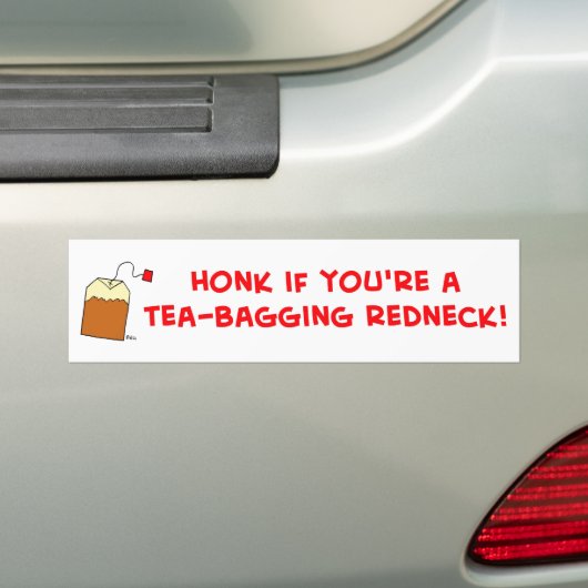 theebaggernek bumpersticker (Op auto)