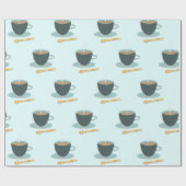 theebeker en saucer-omslagpapier cadeaupapier (Vlak)