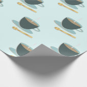 theebeker en saucer-omslagpapier cadeaupapier (Hoek)