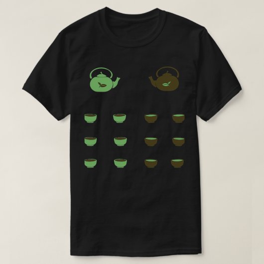 theebeker en theepot t-shirt (Design voorkant)