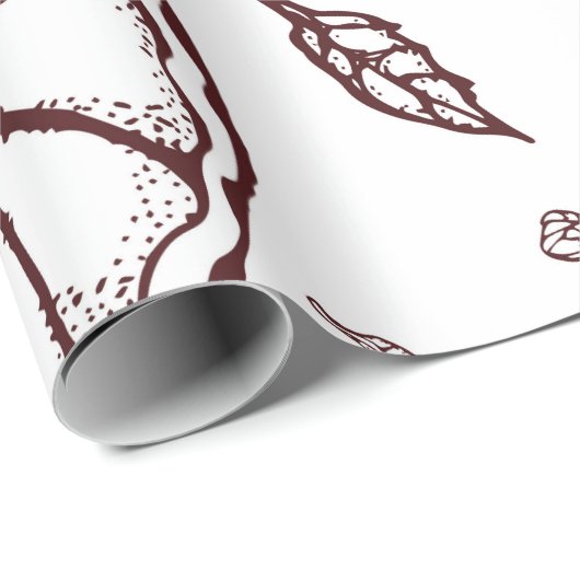 theebeker, gebak, croissant, , hand cadeaupapier (Rol Hoek)