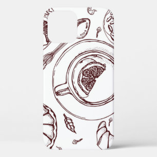 theebeker, gebak, croissant, , hand Case-Mate iPhone case