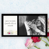 Theebeker met Roze Rozen Bruiloft Save the Date